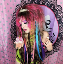 Clip In Colour Hair Streaks - Neon Purple