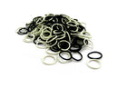 Rubber Bands - Elysee Star - Black / White - 250 pcs