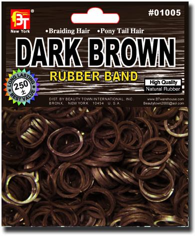 Rubber Bands - Beauty Town - Dark Brown - 250 pcs