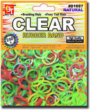 Rubber Bands - Beauty Town - Natural Assorted Clear - 250 pcs