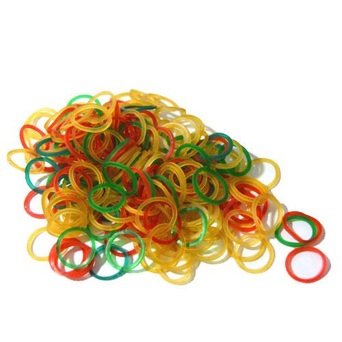 Rubber Bands - Beauty Town - Natural Assorted Clear - 250 pcs