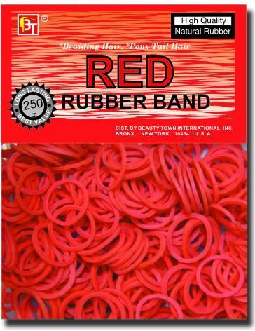 Rubber Bands - Beauty Town - Red - 250 pcs