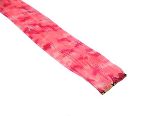 Clip In Colour Hair Streaks - Pink Camouflage