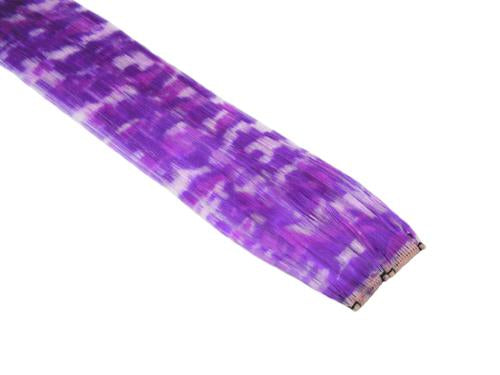 Clip In Colour Hair Streaks - Purple Camouflage