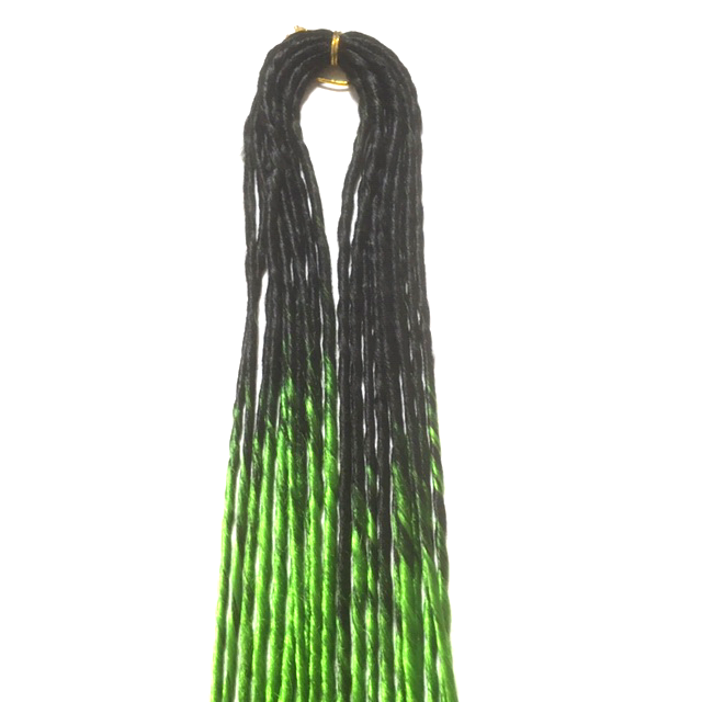 Elysee Star Dreads - Ombre - Black / Light Green