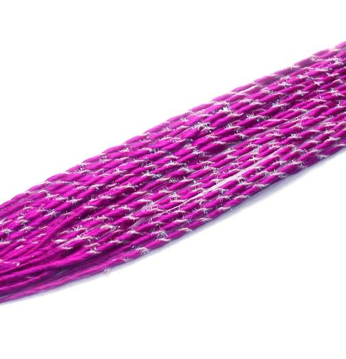 Elysee Star Dreads - Snow White & Purple Red with Purple Spiral