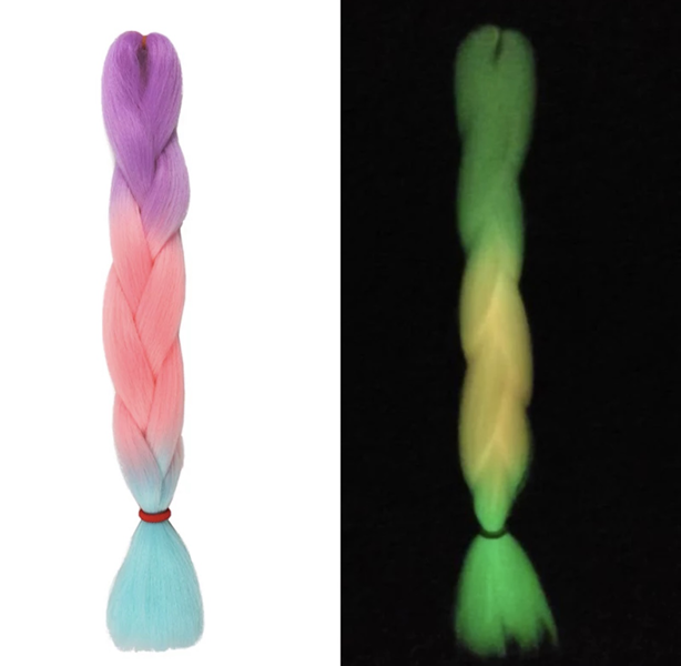 Glow in the Dark Jumbo Braid - Ombre - Candy Kisses