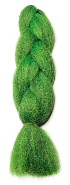 Super Soft Kanekalon Jumbo Braid - 1B / Green (B)
