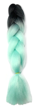 Temptation Jumbo Braid - Black / Light Aqua