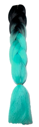 Temptation Jumbo Braid - Black / Light Teal