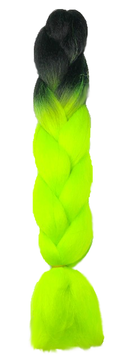 Temptation Jumbo Braid - Black / Lime Green