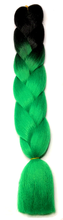 Temptation Jumbo Braid - Black / Medium Green