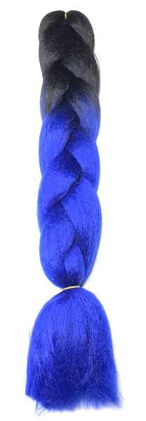 Temptation Jumbo Braid - Black / Neon Blue