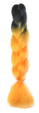 Temptation Jumbo Braid - Black / Tangerine